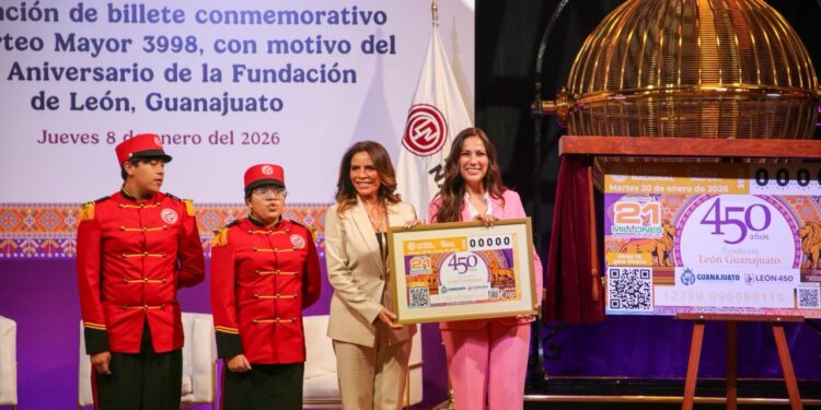 León celebra 450 años de historia con billete conmemorativo de la Lotería Nacional